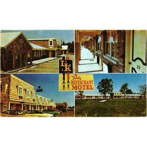 LK Family Restaurant Motel Postcard